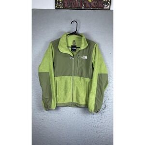 The North Face Jacket Womens Small Green Fleece Full Zip Outdoor Hiking Warm